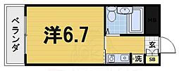 フロイデ東向日 ワンルームの間取図画像