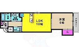 アドバンス京都西院パルティーレ 1LDKの間取図画像