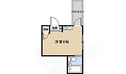 フラッツ太秦 ワンルームの間取図画像