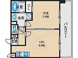 RESIDIA御所東 1LDKの間取図画像