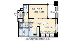 リーガル京都御所東 1LDKの間取図画像