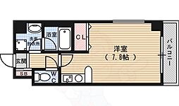 エイブル創久五条大宮 ワンルームの間取図画像