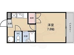 メゾン,ショウエイ 1Kの間取図画像