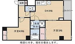 アビロードハウス 2DKの間取図画像