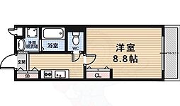 グランディール西院 1Kの間取図画像