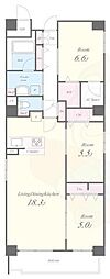 アライズ西院 3LDKの間取図画像