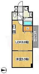 エスペランストリイ 1LDKの間取図画像