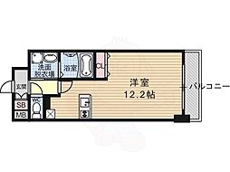 エスリード西小路御池 1Kの間取図画像
