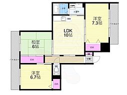 セントラルヴィレッジ 3LDKの間取図画像