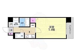 ベラジオレガシー京都西七条 1Kの間取図画像