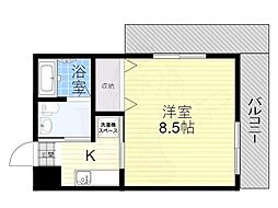 クレアラ・クーオ 1Kの間取図画像