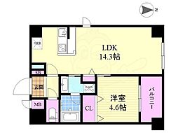 増田屋ビル 1LDKの間取図画像