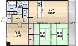 ヴィラ大成さが 3LDKの間取図画像