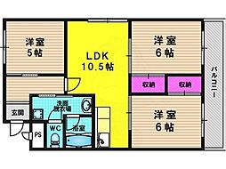 エス・テラス桂 3LDKの間取図画像