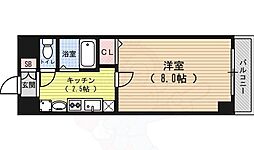 ロイヤルシティー西大路 1Kの間取図画像