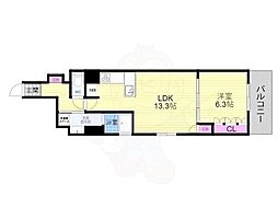 リーガル京都堀川中立売2 1LDKの間取図画像