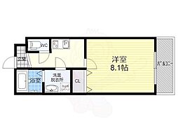 アールグランツ廬山寺千本 1Kの間取図画像
