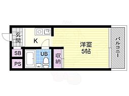 メゾン・ド・パルファン 1Kの間取図画像