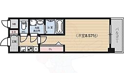 RESIDIA京都駅前 1Kの間取図画像