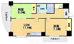 アグラード長岡京 2LDKの間取図画像