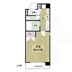 プロスペクト河原町五条 1Kの間取図画像