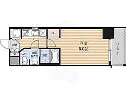 アクアプレイス京都洛南 1Kの間取図画像