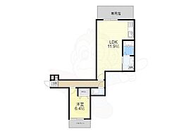 桃山HATCH 1LDKの間取図画像