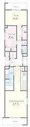 TSUBOICHIKYOTO 2LDKの間取図画像