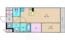 ソルテラス京都東寺HOMARE 1LDKの間取図画像