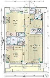 CRYSTALGLANZ京都西大路 2LDKの間取図画像