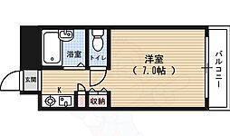 ノアズアーク京都朱雀 ワンルームの間取図画像