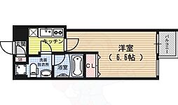 プレサンスNEO京都烏丸 ワンルームの間取図画像