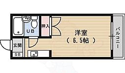 サテンドール千本 1Kの間取図画像