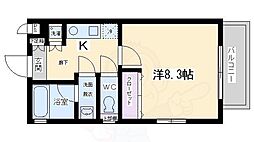 ベラジオ京都高台寺 1Kの間取図画像