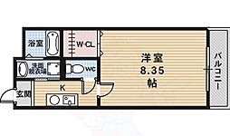 Enchante 1Kの間取図画像