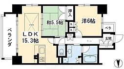 御所西夷川町アーバンライフ 2LDKの間取図画像