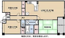 パインフィールド五条 3LDKの間取図画像