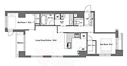 GRANLUXE御所南 2LDKの間取図画像