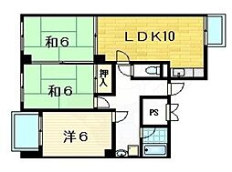 ステーションパレス京都 3LDKの間取図画像