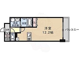 エスリード西小路御池 ワンルームの間取図画像