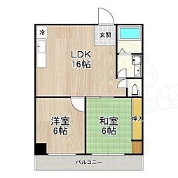 東和ハイツ本館 2LDKの間取図画像