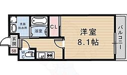 サクシード伏見京町 1Kの間取図画像