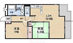 カルム常盤 2LDKの間取図画像
