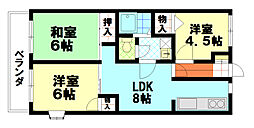 メイフェアーNo.4 3LDKの間取図画像