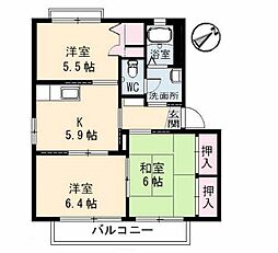 シャーメゾンマルニ 3DKの間取図画像