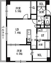 アルファスクエア中島公園 00602 ｜ 北海道札幌市中央区南八条西6丁目423-54（賃貸マンション2LDK・6階・48.42㎡） その2