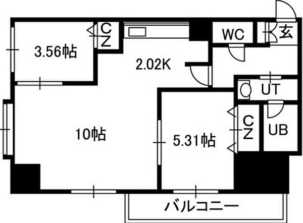 ＰＲＩＭＥ　ＵＲＢＡＮ大通東 00903｜北海道札幌市中央区大通東7丁目(賃貸マンション2LDK・9階・48.52㎡)の写真 その2