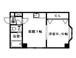 シティハウス南7条 1DKの間取図画像