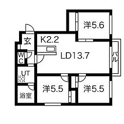 プレミア山の手 3LDKの間取図画像