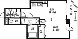 レジェンドコート琴似 1LDKの間取図画像